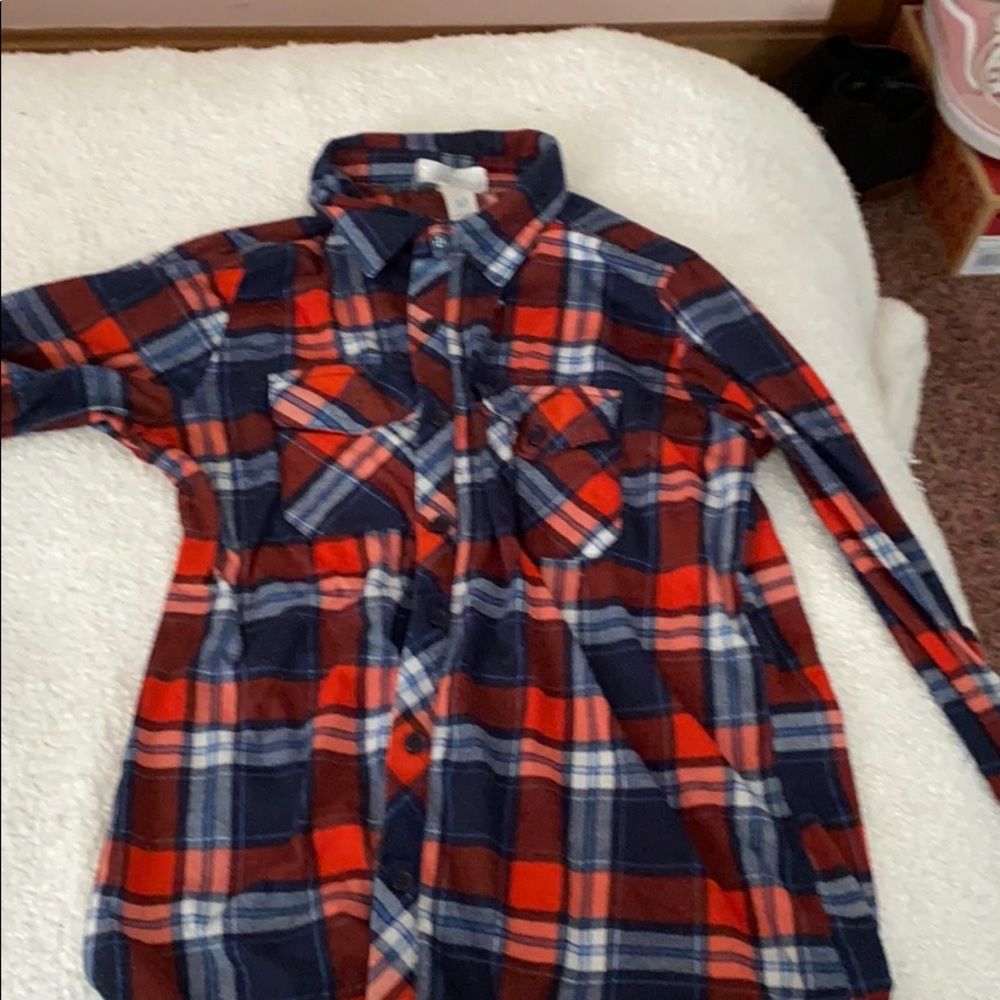 red and blue flannel